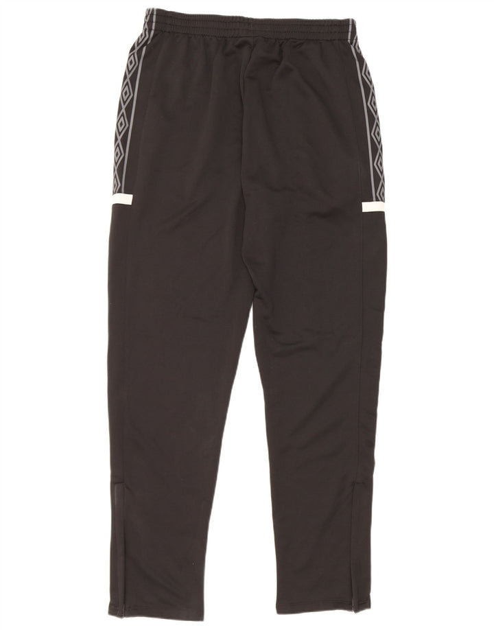 Pantaloni da tuta con grafica Umbro da uomo, poliestere nero medio