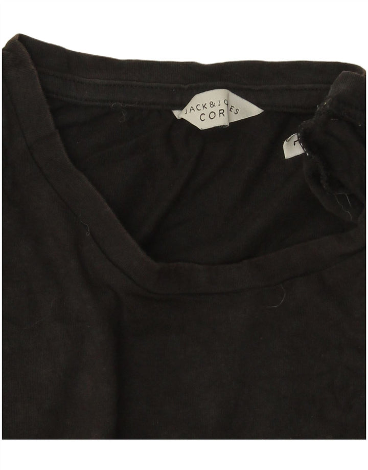 Jack & Jones T-shirt grafica da uomo grande in cotone nero