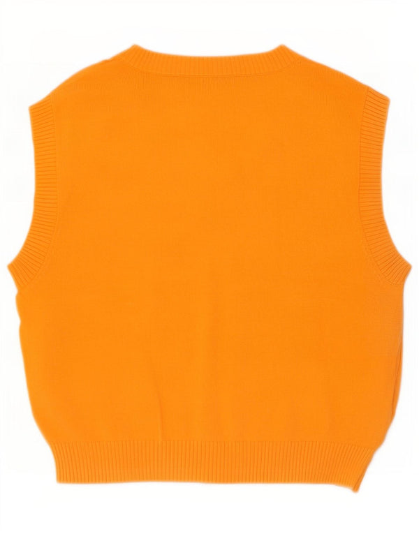 Canotta canotta da donna Zara UK 12 viscosa arancione media