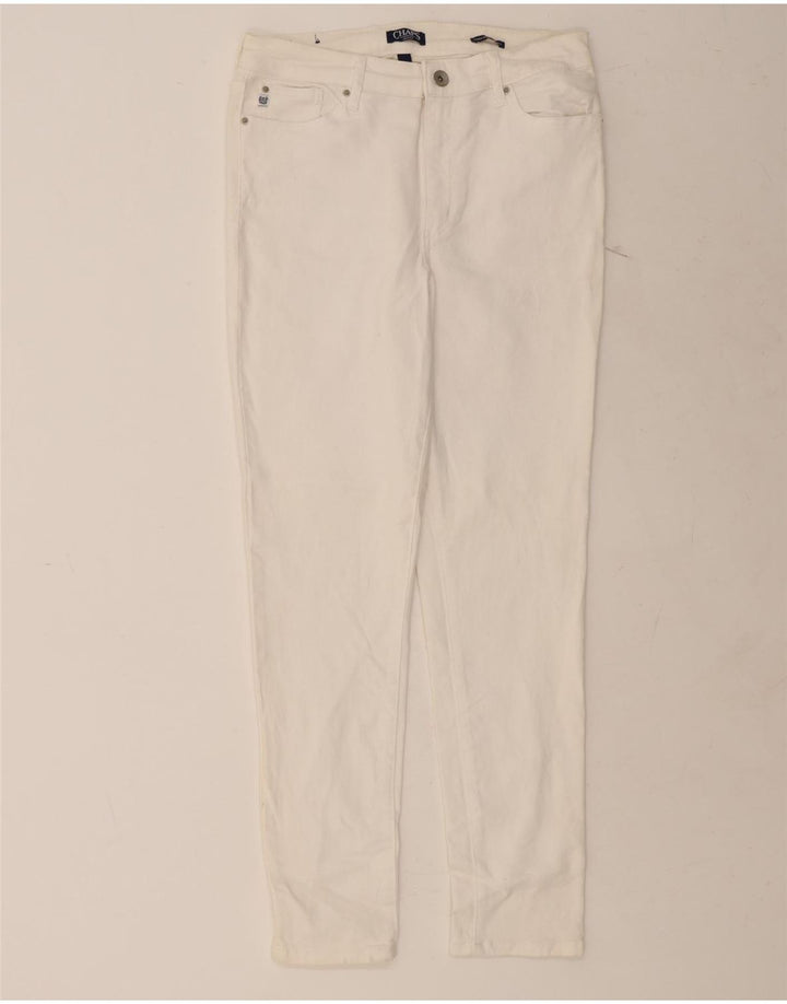 CHAPS Womens Slim Jeans US 10 Large W30 L30 White Cotton Vintage Chaps and Second-Hand Chaps from Messina Hembry 