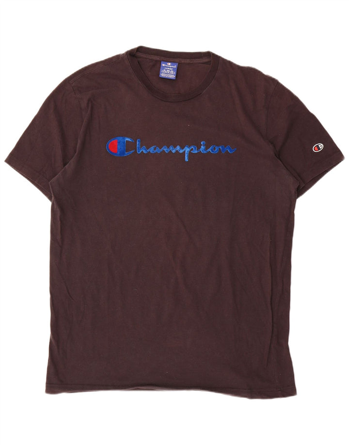 T-shirt grafica da uomo Champion Top grande marrone