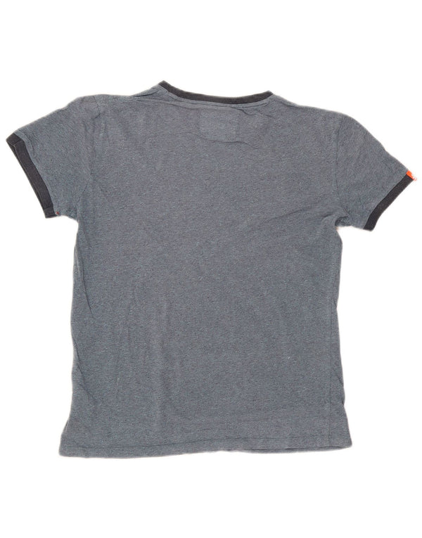 T-shirt da uomo Superdry Top Small in cotone blu navy