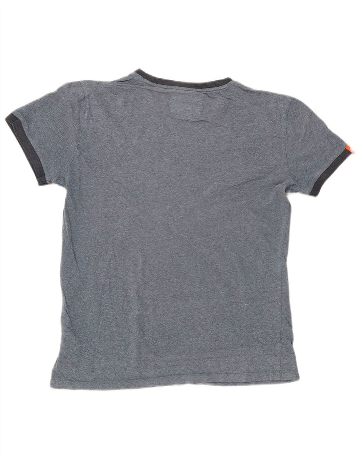 T-shirt da uomo Superdry Top Small in cotone blu navy