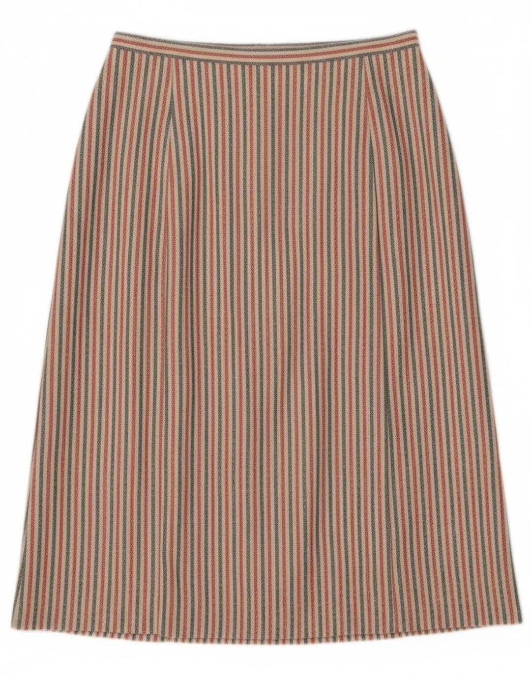 Gonna longuette da donna vintage W27 piccola a righe multicolore