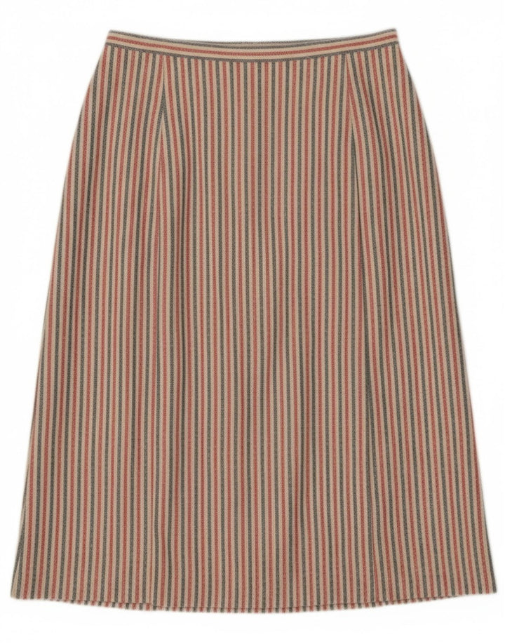 Gonna longuette da donna vintage W27 piccola a righe multicolore
