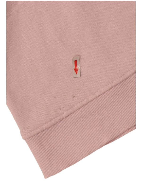 Felpa oversize da donna Zara UK 16 grande cotone rosa