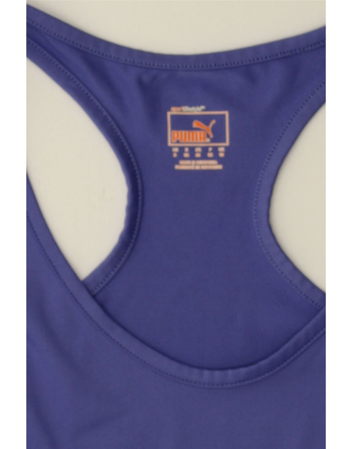 PUMA Womens Vest Top UK 10 Small Purple Polyester Vintage Puma and Second-Hand Puma from Messina Hembry 