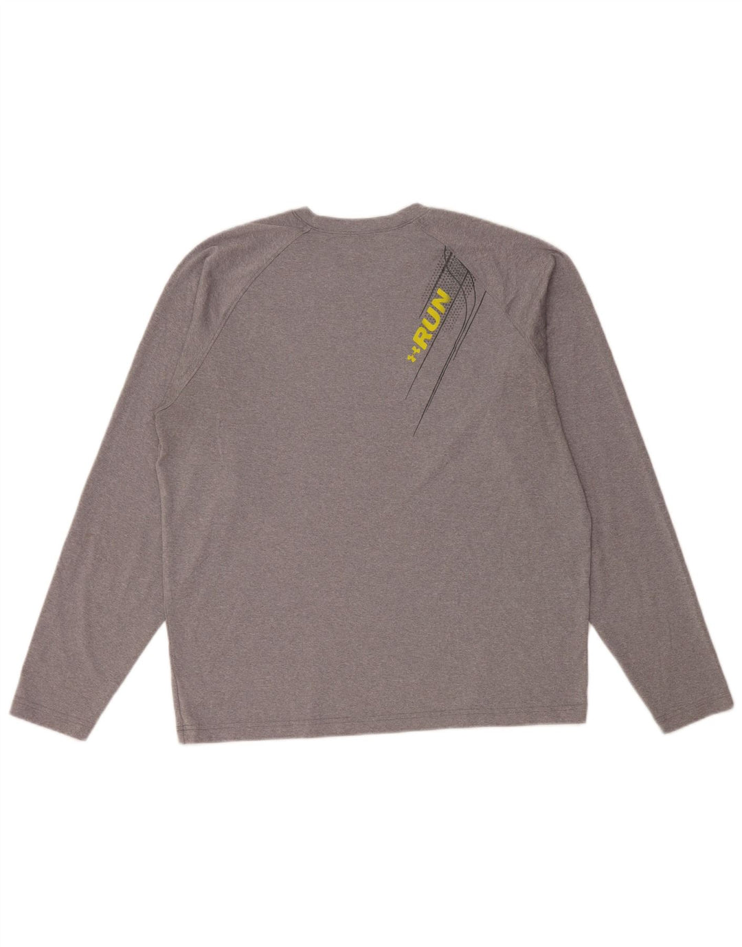 UNDER ARMOUR Top da uomo con grafica Heat Gear manica lunga grande poliestere grigio