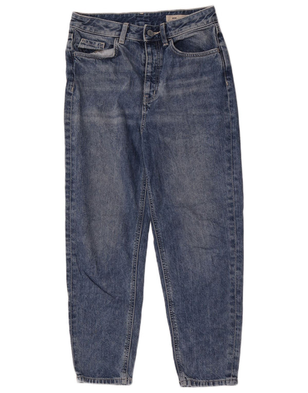 Marks & Spencer Womens Mom Tapered Jeans UK 10 Small W30 L26 Blue