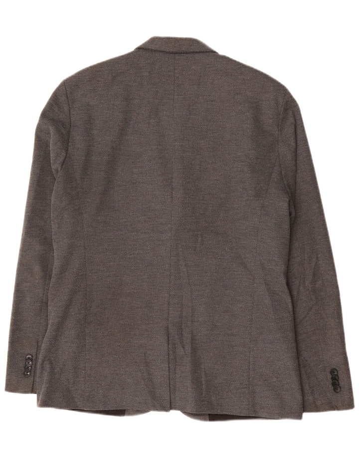 Giacca blazer da uomo a 2 bottoni Zara UK 42 XL poliestere grigio