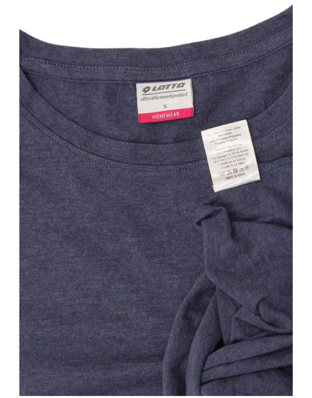 T-shirt da donna Lotto Top UK 8 Small in cotone blu navy