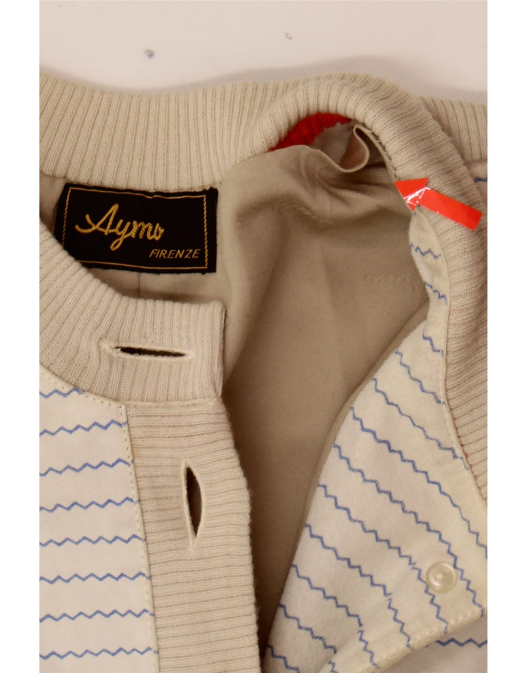 VINTAGE Womens Jumper Dress UK 12 Medium Beige Striped Vintage Vintage and Second-Hand Vintage from Messina Hembry 