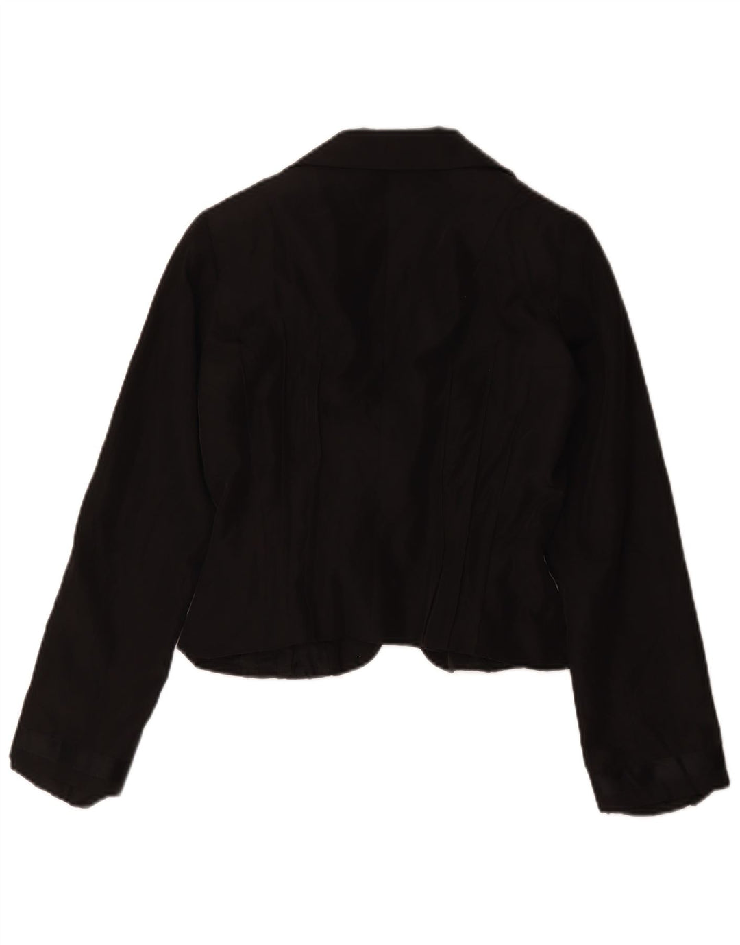 Giacca blazer vintage da donna a 1 bottone corto IT 42 medio acetato nero