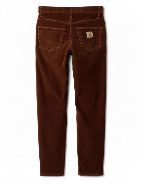 Pantaloni slim da uomo in velluto a coste Carhartt W30 L32 in cotone marrone