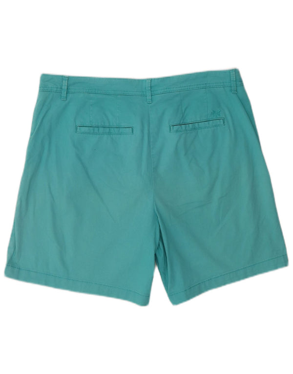 Crew Clothing Womens Regular Chino Shorts UK 14 Large W36 Turquoise Cotton