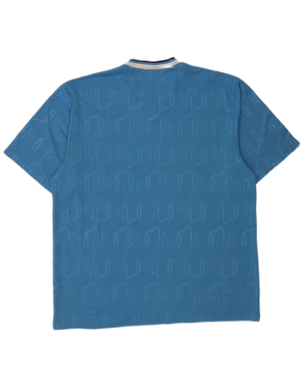 T-shirt da uomo Umbro Top XL Poliestere geometrico blu