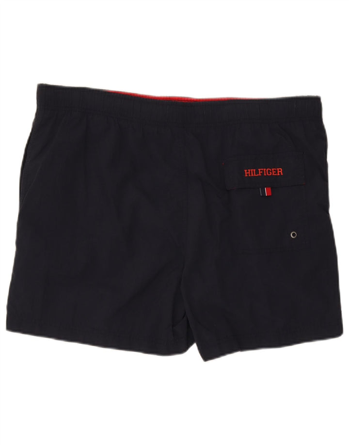Pantaloncini da bagno da uomo Tommy Hilfiger medi in nylon blu navy