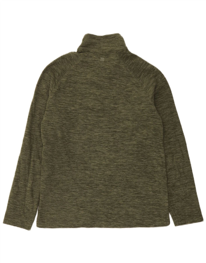 Mountain Warehouse Maglione in pile da uomo con zip e collo piccolo color kaki