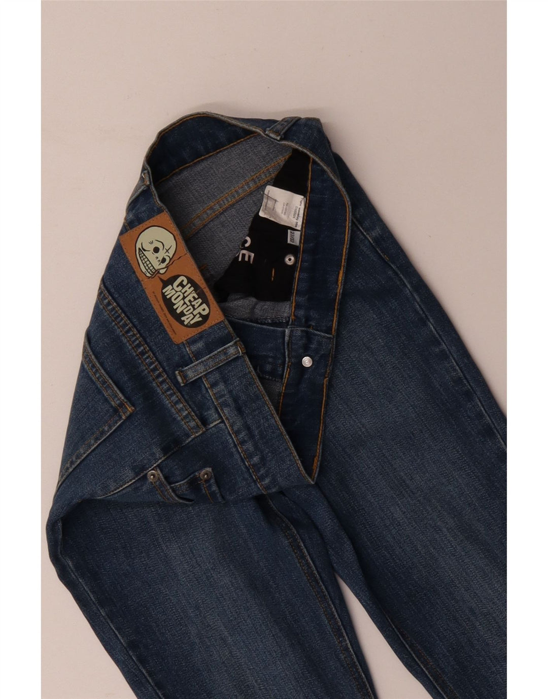 CHEAP MONDAY Jeans skinny da donna W27 L32 cotone blu