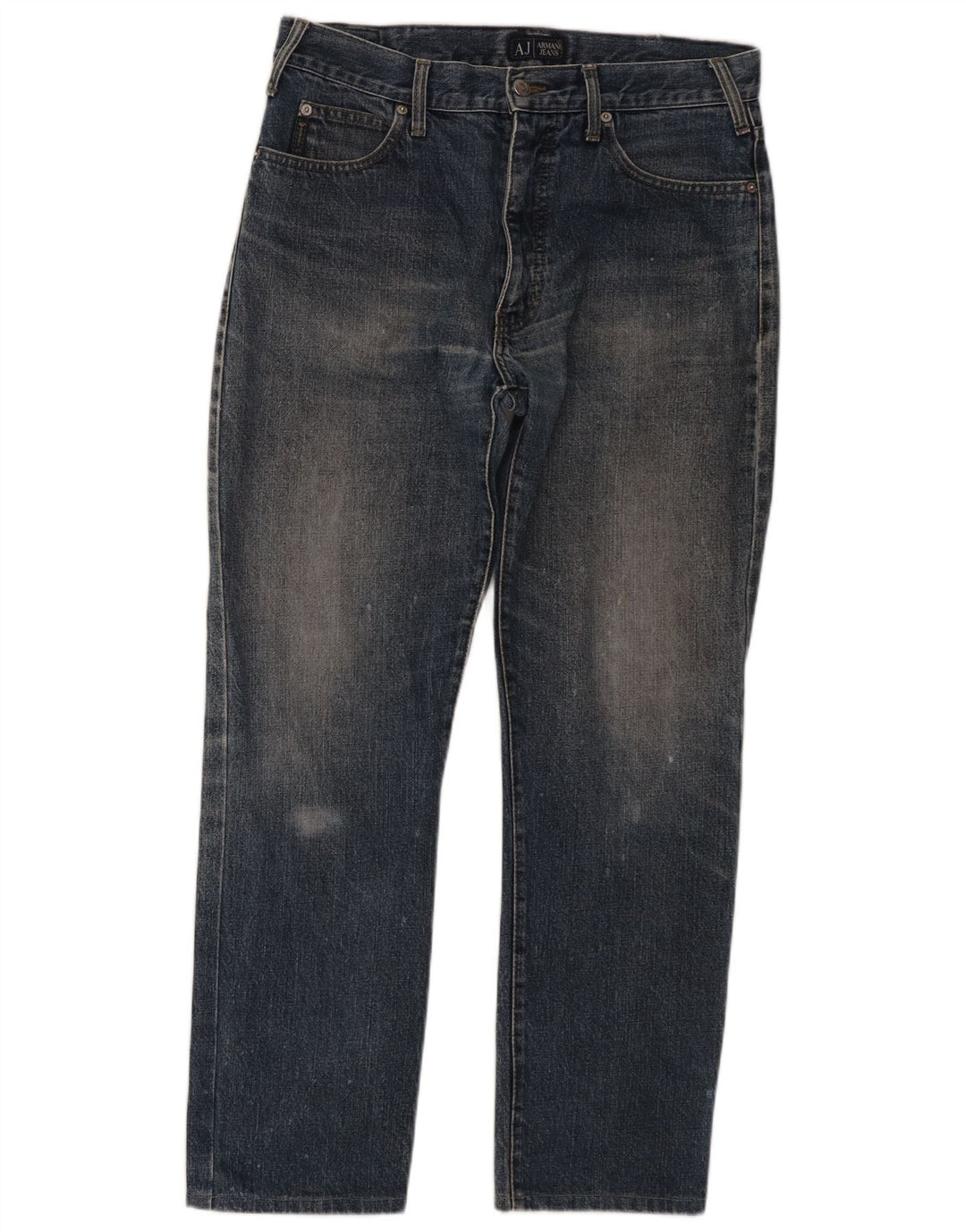 Jeans dritti da uomo Armani W34 L28 cotone blu navy