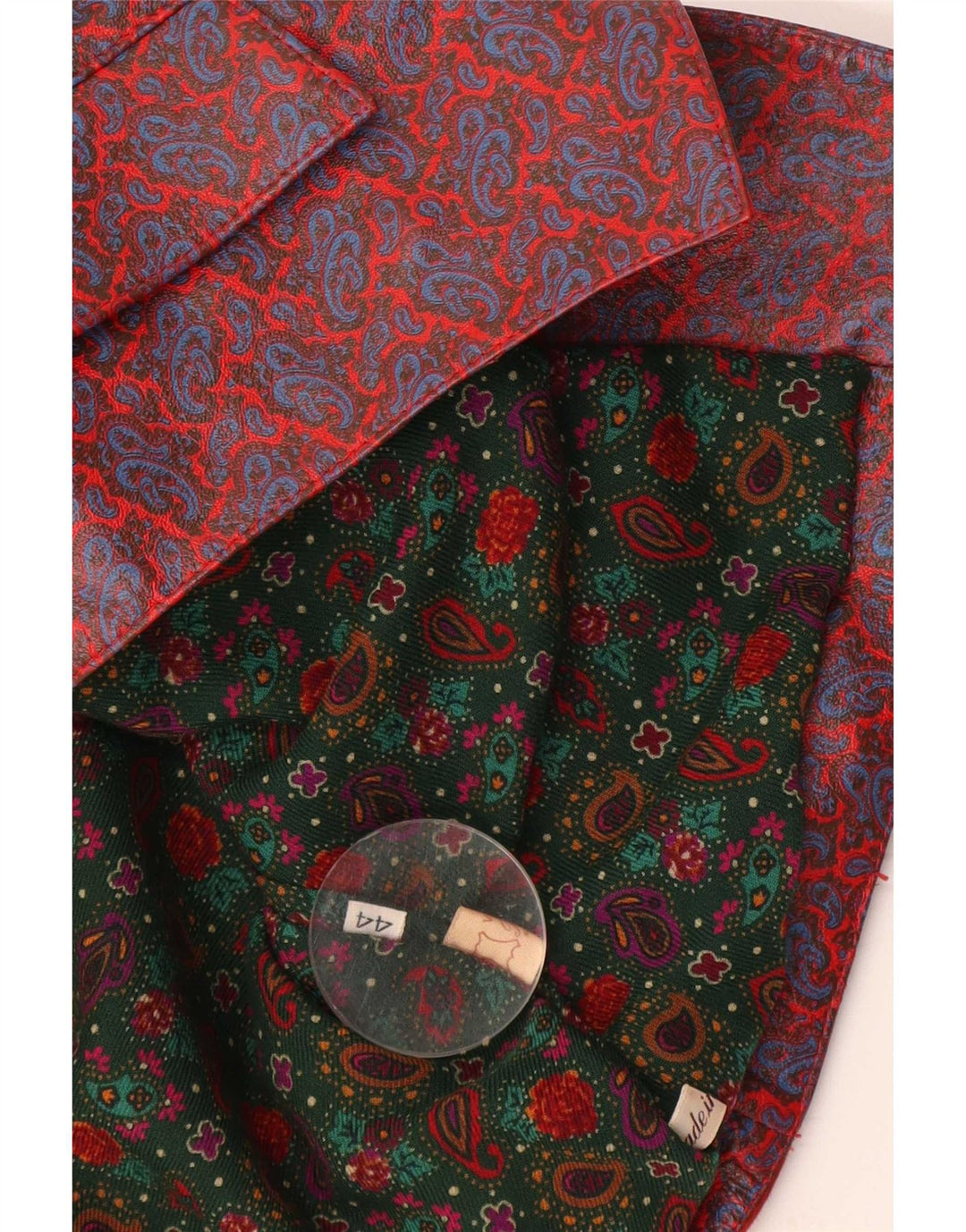 Gilet in pelle da donna vintage IT 44 Medium Red Paisley