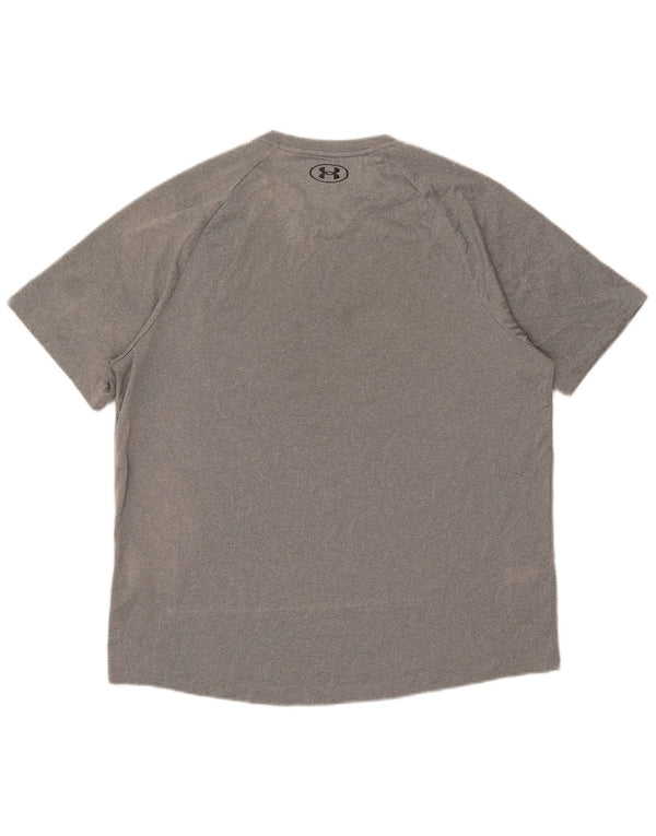 Under Armour Mens T-Shirt Top Large Grey Flecked Polyester