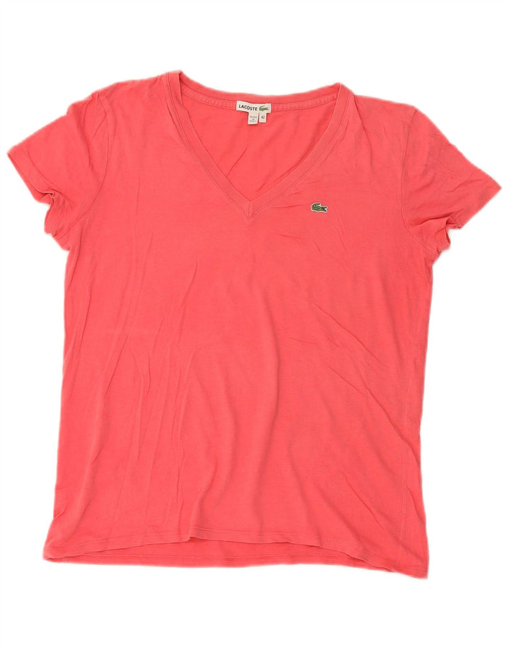 T-shirt da donna Lacoste taglia 42 grande in cotone rosa