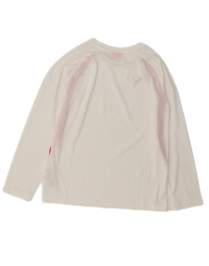 PUMA Boys Top Long Sleeve 11-12 Years White Polyester