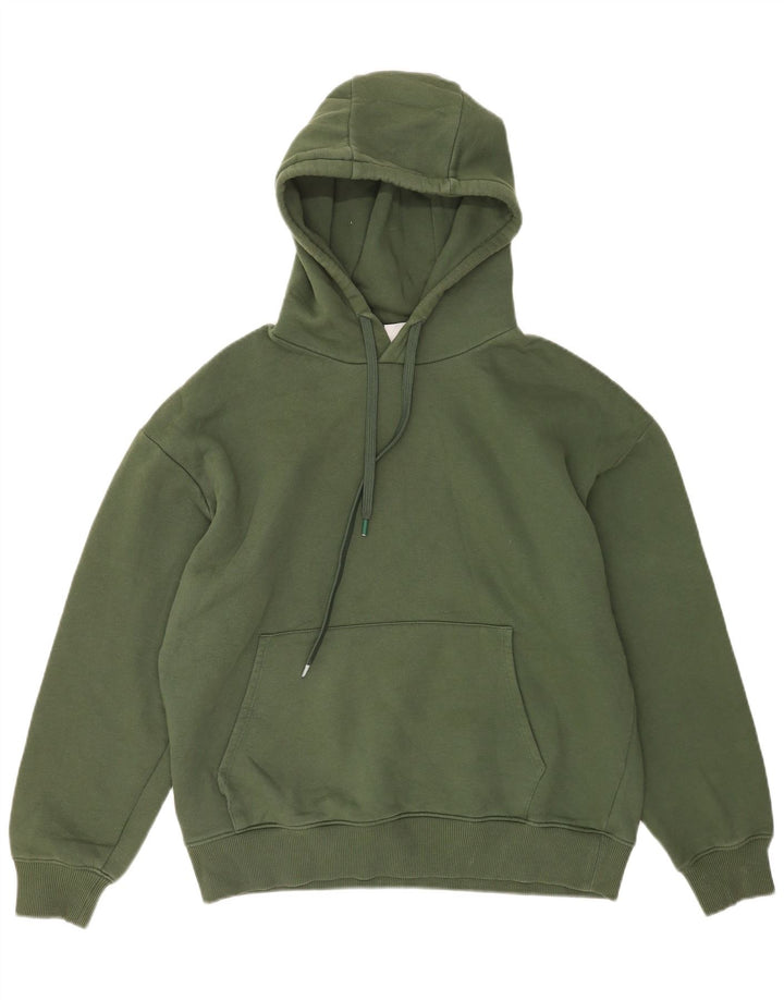 Felpa con cappuccio da uomo Zara grande in cotone verde