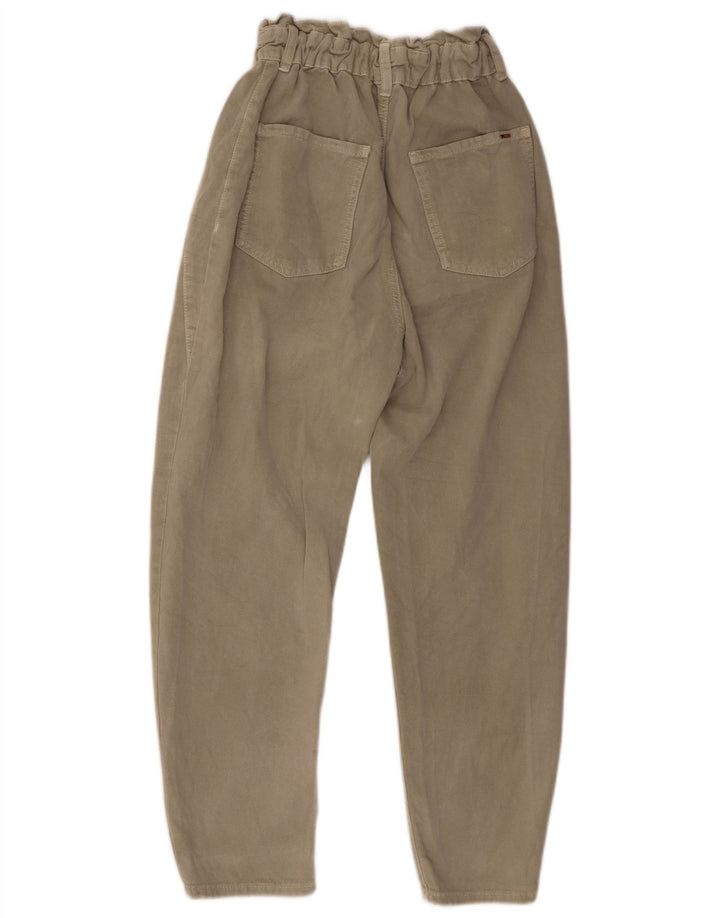 Pantaloni casual affusolati a vita alta da donna ZARA EU 36 XS W26 L26 Grigio