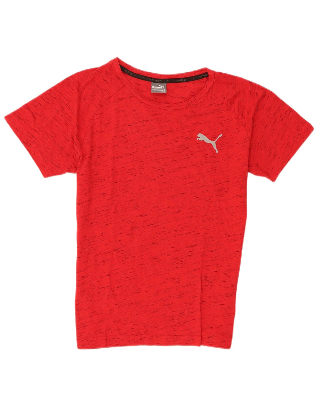 T-shirt da uomo Puma Top Small in cotone chiazzato rosso