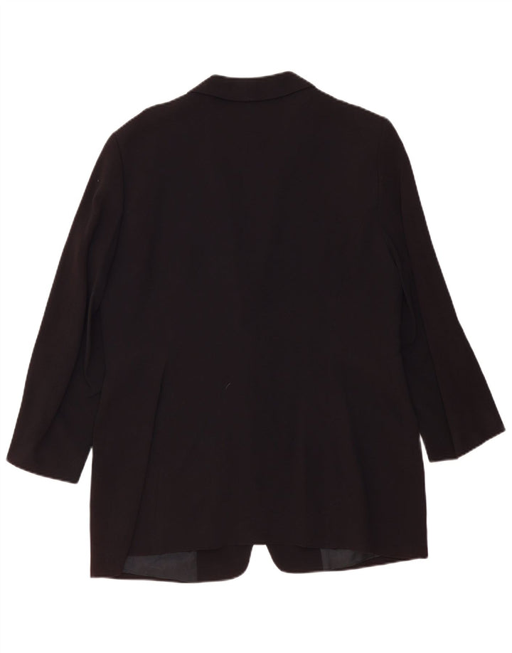 Giacca Blazer ZARA da Donna con Maniche a 1 Bottone e 3/4 EU 44 XL Rayon Nero