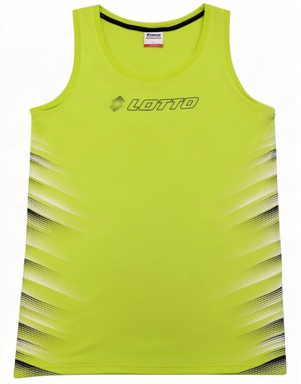 Canottiera grafica da donna Lotto UK 14 grande cotone verde