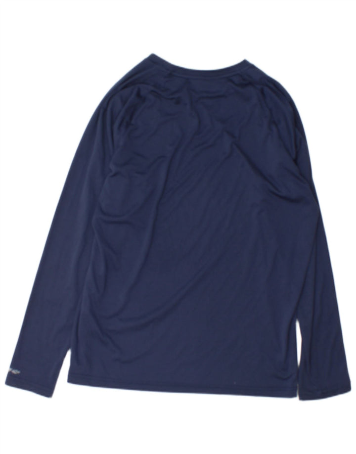 Top Nike Dri Fit da uomo a maniche lunghe, colore blu navy medio