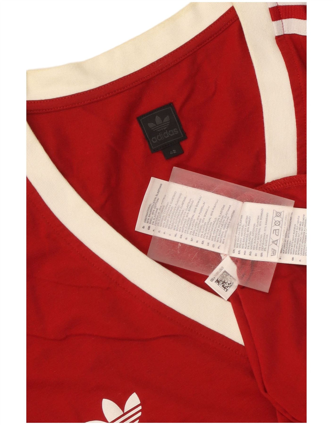 T-shirt Adidas Donna Top IT 42 Medium Rosso Cotone