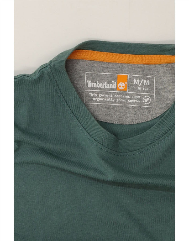 T-shirt da uomo slim fit Timberland Top in cotone verde medio