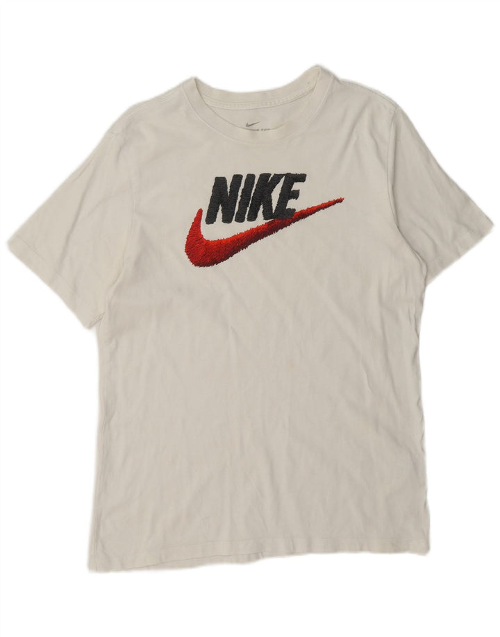 T-shirt grafica da uomo Nike Top in cotone bianco medio