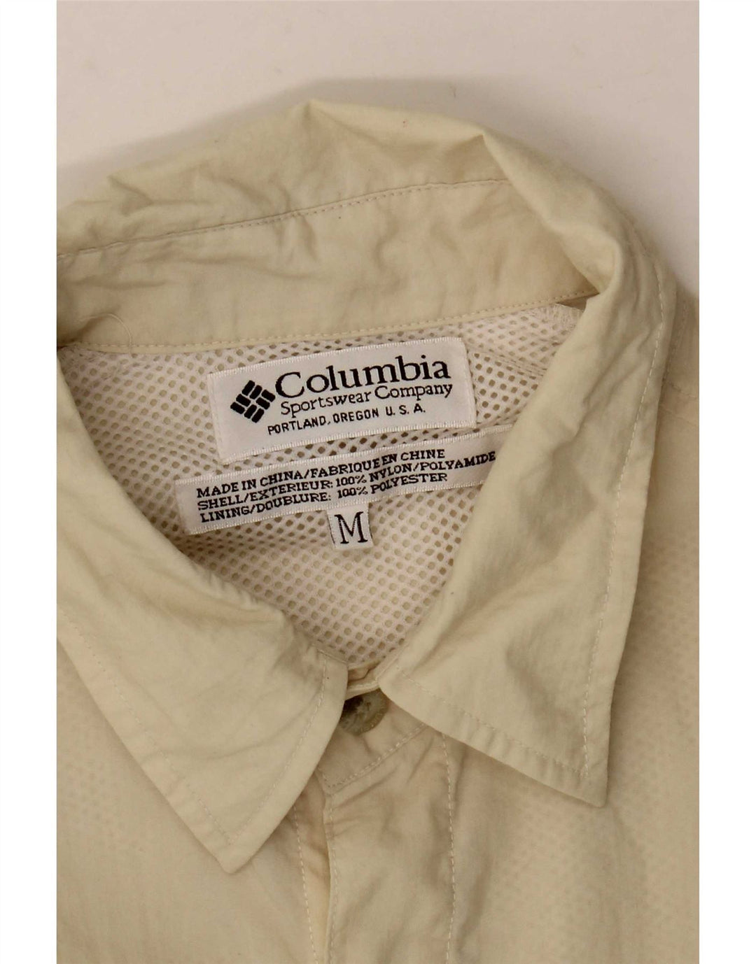 Camicia da uomo Columbia in nylon beige medio