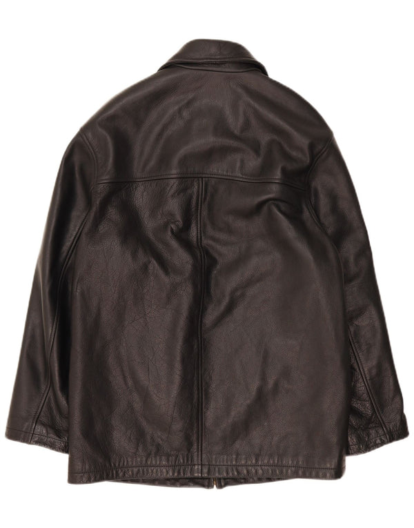 Giacca in pelle da uomo Chevignon UK 36 piccola in pelle nera
