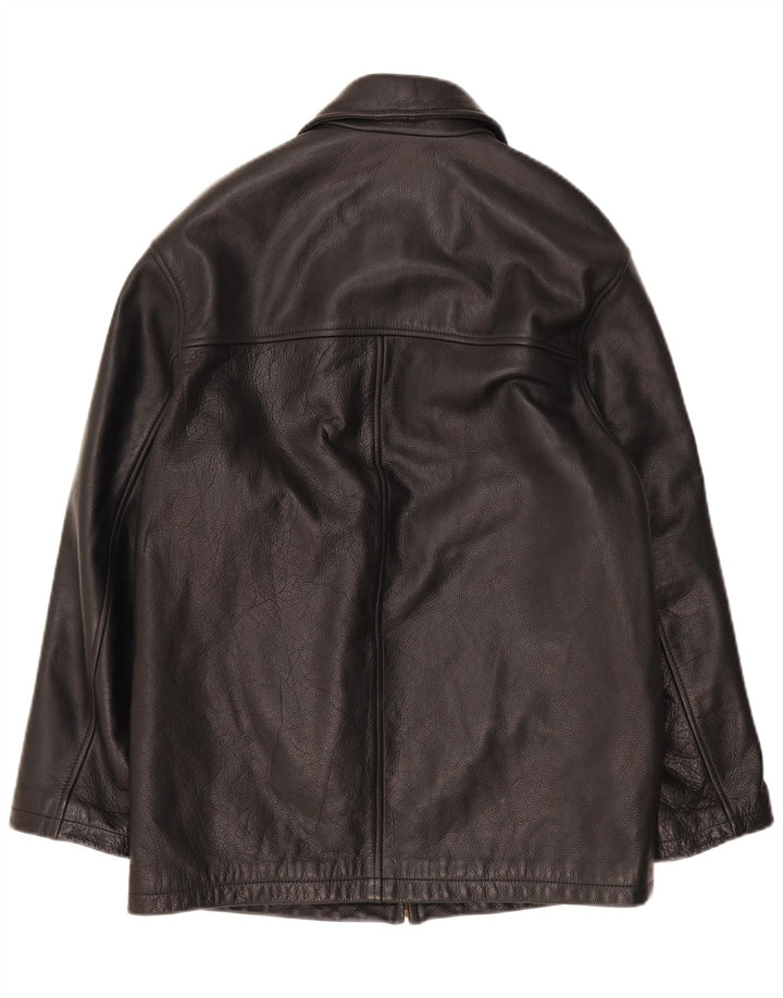 Giacca in pelle da uomo Chevignon UK 36 piccola in pelle nera
