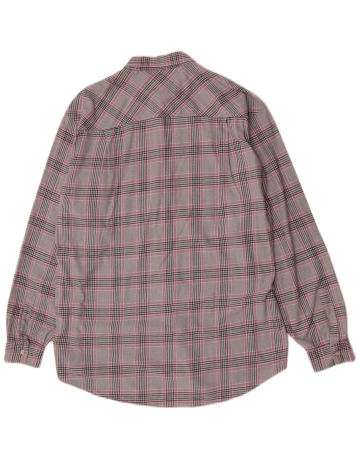 Camicia Carrera da uomo vestibilità regolare in flanella XL cotone scozzese grigio