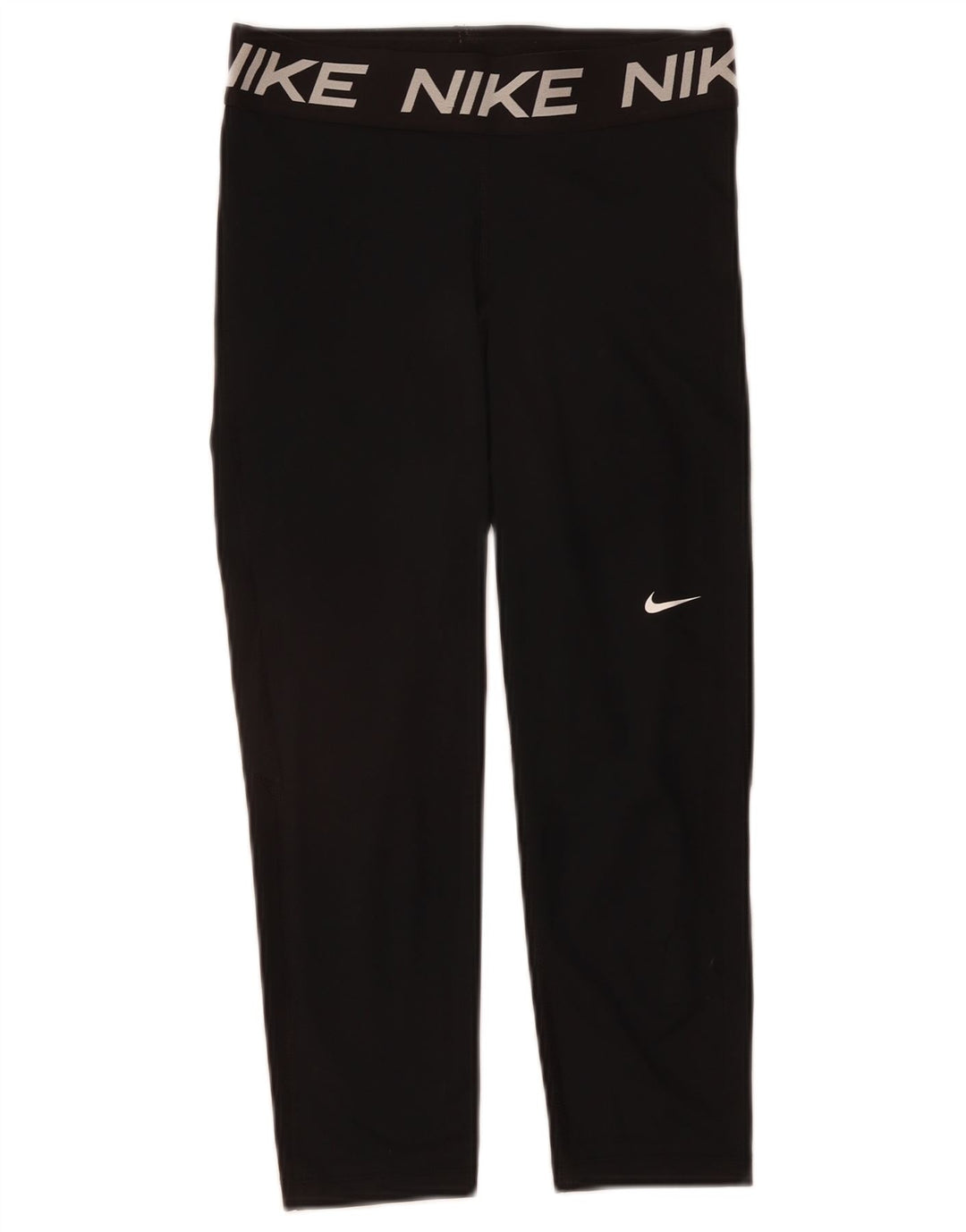 Leggings Capri con grafica NIKE da donna UK 12 poliestere nero medio