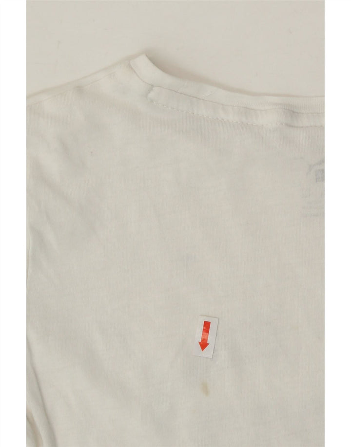 PUMA Girls Graphic T-Shirt Top 9-10 Years White Vintage Puma and Second-Hand Puma from Messina Hembry 