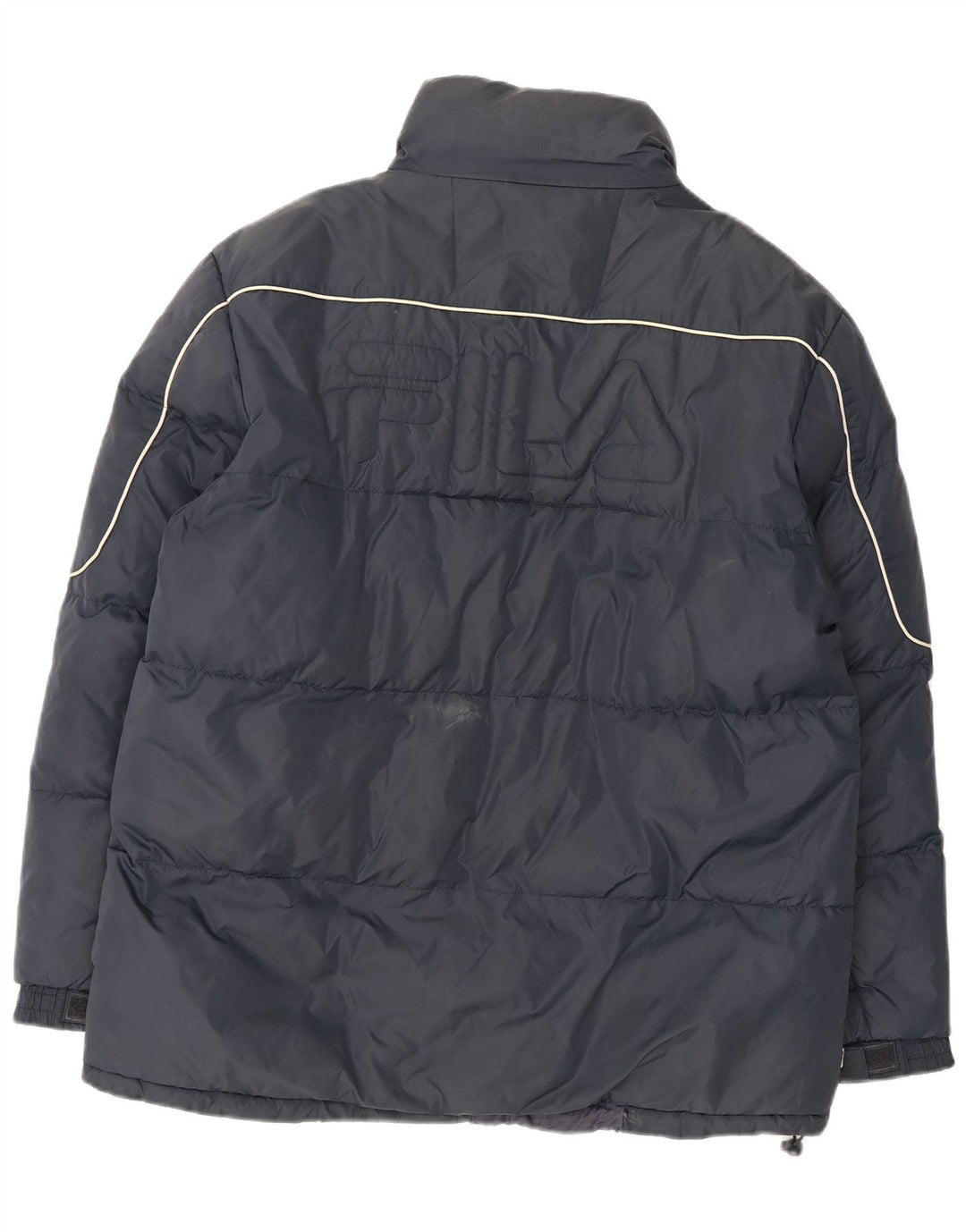 Giacca imbottita grafica da uomo Fila UK 38 nylon blu navy medio