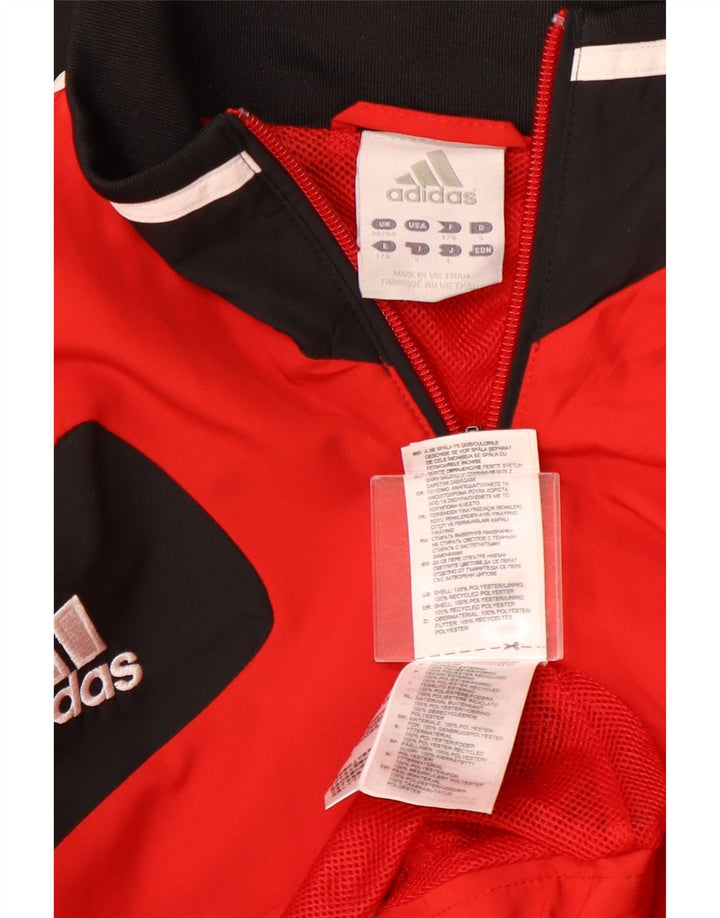 ADIDAS Giacca da tuta grafica da uomo UK 38/40 Medium Red Colourblock