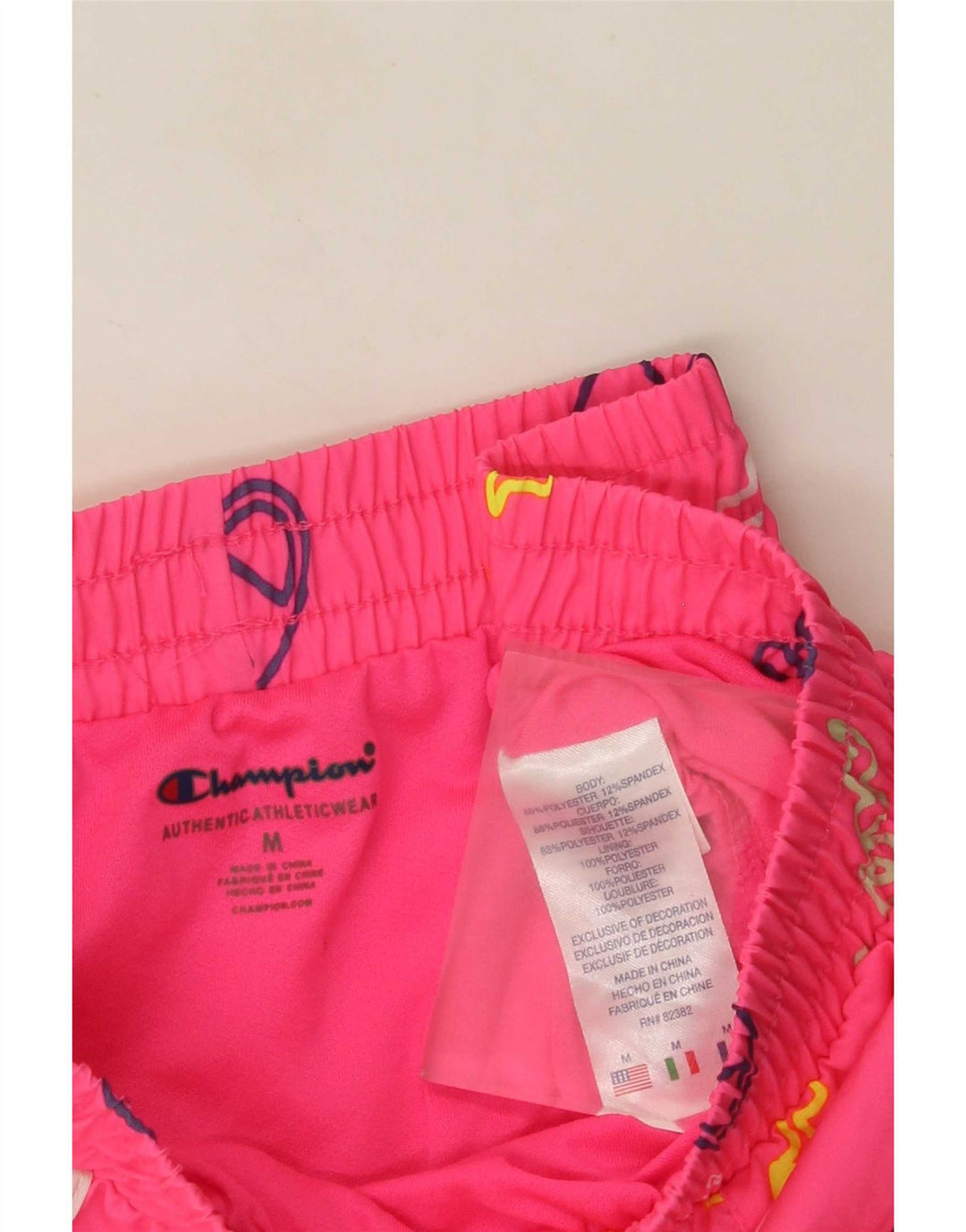 Pantaloncini sportivi grafici per ragazze Champion 9-10 anni Poliestere rosa medio