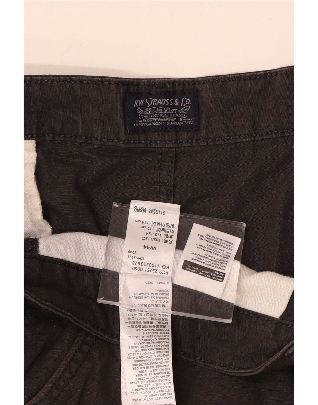 Pantaloncini cargo da uomo Levi's W44 2XL cotone grigio