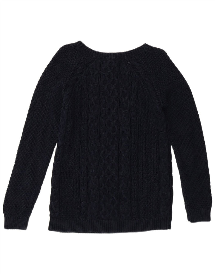 Maglione maglione con scollo a barca da donna Fat Face UK 12 Medio Blu navy