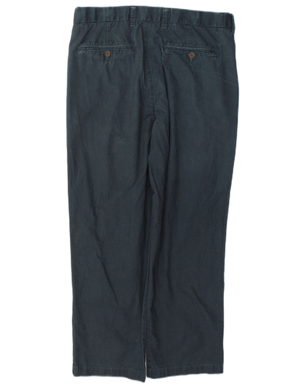 Pantaloni chino dritti da uomo Marks & Spencer W34 L29 cotone blu navy