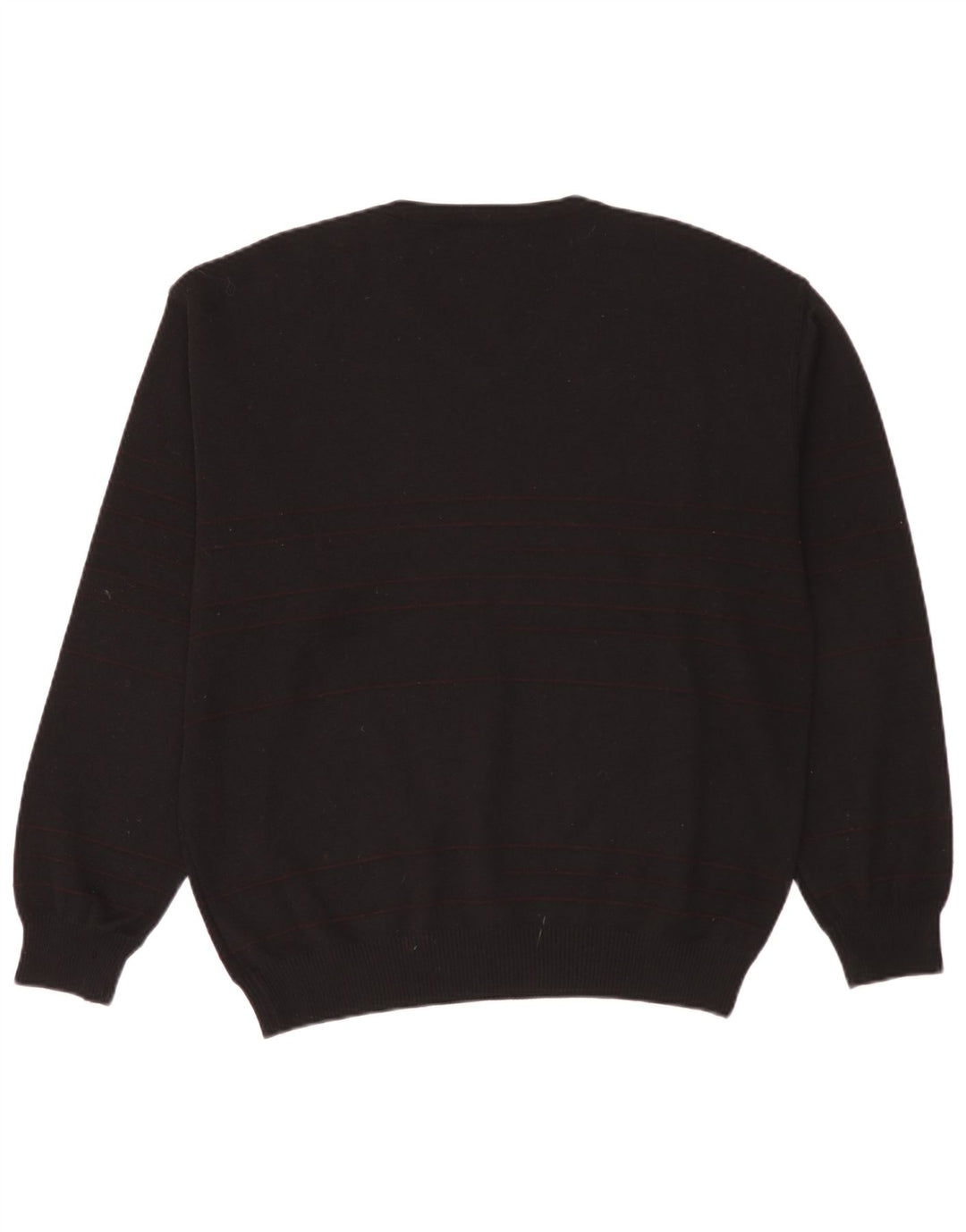 Maglione da uomo Marks & Spencer con scollo a V, lana a righe nere grandi